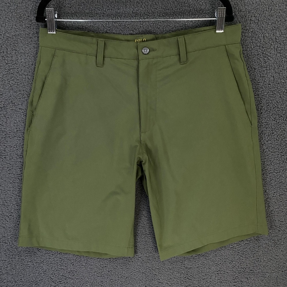 Polo Ralph Lauren Shorts Mens 32 Green Chino Stretch Performance Golf Pony